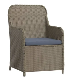 3-delige Tuinset met kussens bruin