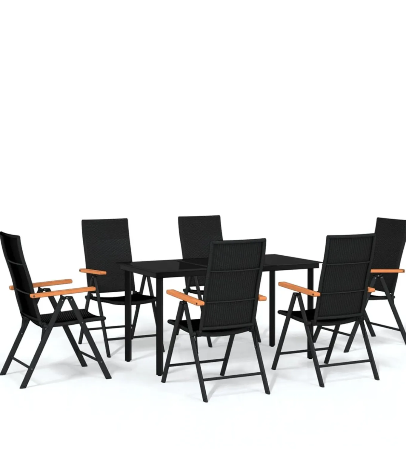 7-delige Tuinset zwart