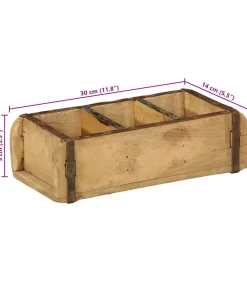 Dienblad met opslag 4 pcs Bruin 30 x 14 x 9 cm