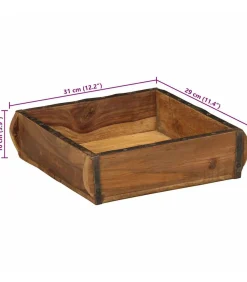 Dienblad met opslag Bruin 31 x 29 x 10 cm