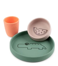 Done by Deer Silicone dinner set Croco Colour Mix