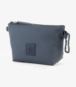 Donkerblauwe ovaal rubberen potloodkast