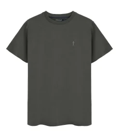 Donkergrijs T-shirt met rubberen Rigby Go-logo