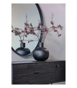 Doutzen Spiegel - Metaal - Zwart - 80x80x5