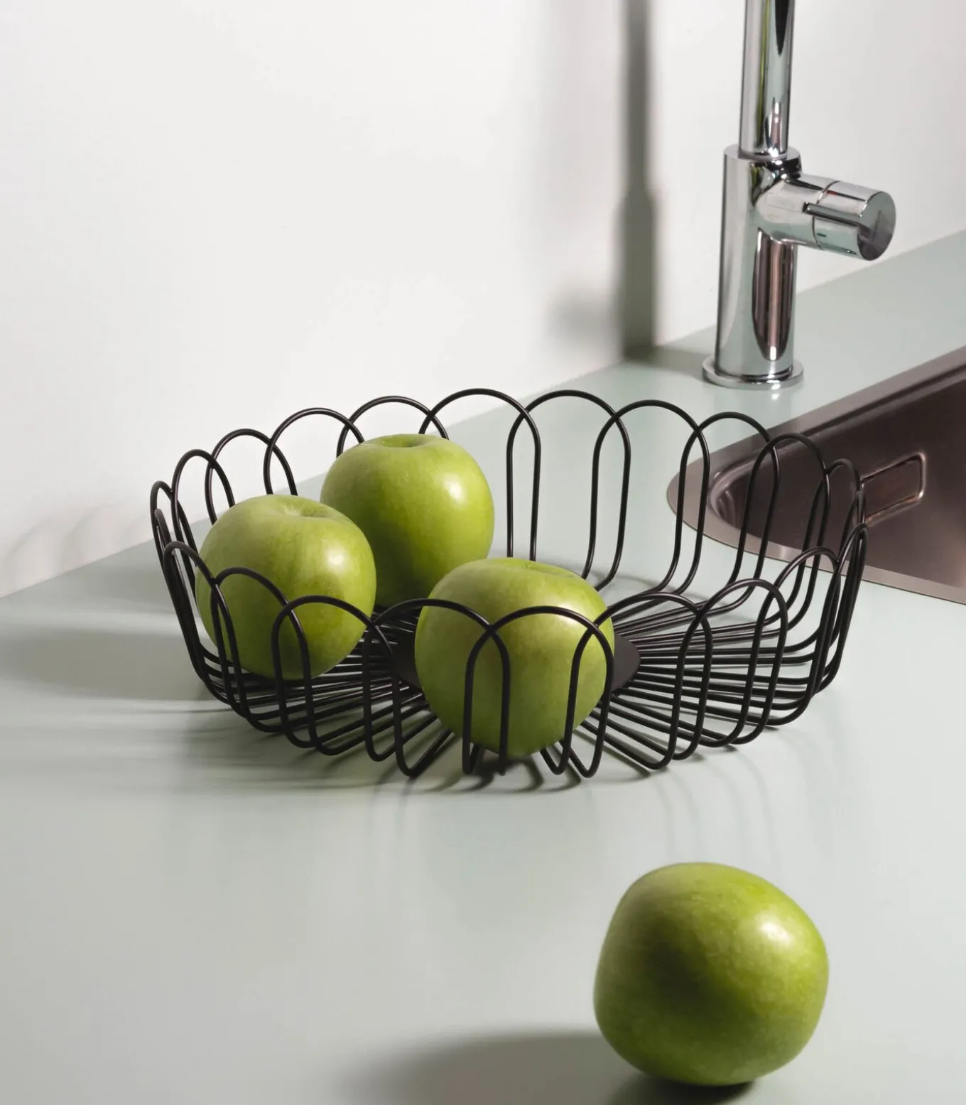 Draadmand 26,5xH7,5cm zwart Flores