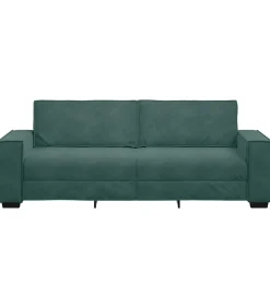 Driezitsbank 180 cm fluweel donkergroen