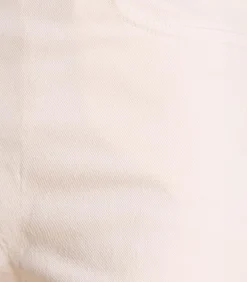 Ecru jeans met wijde pijpen van organisch katoen