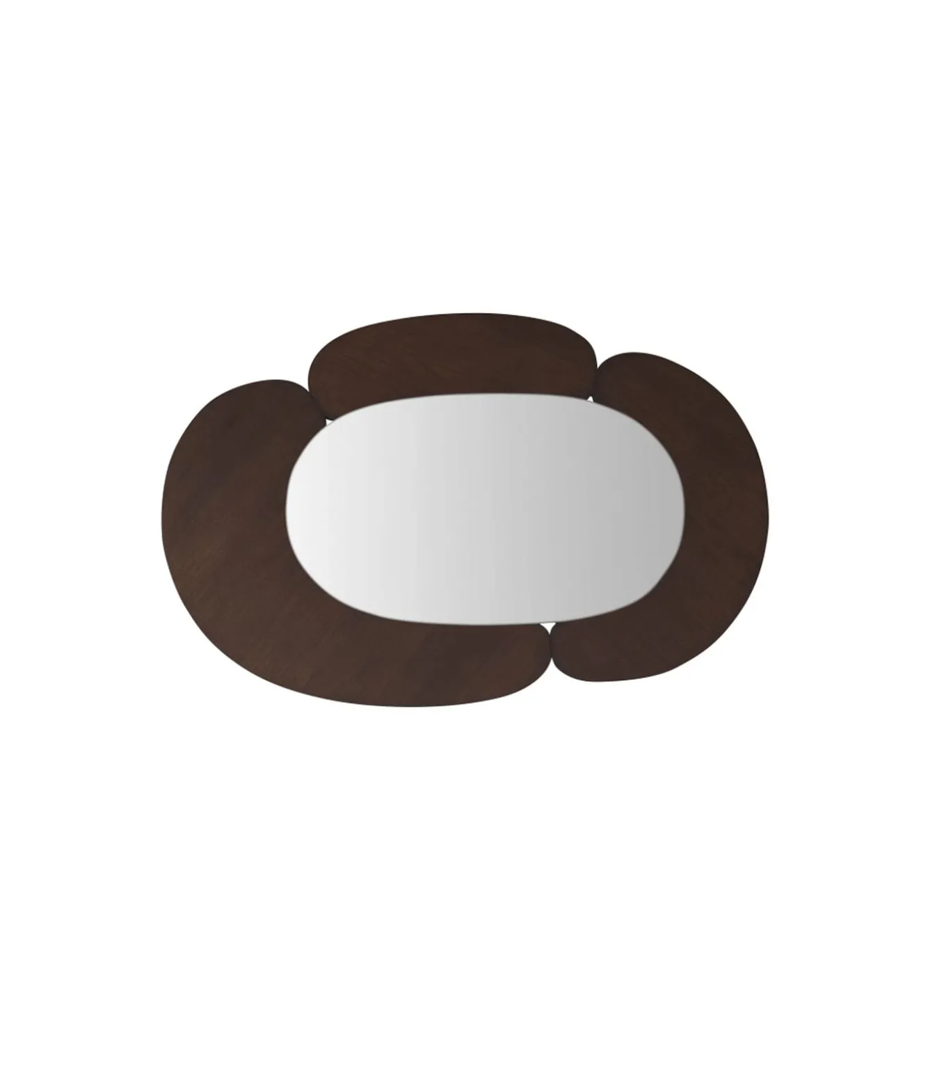 Eda - Ovale spiegel in donker mindihout 115 x 75 cm