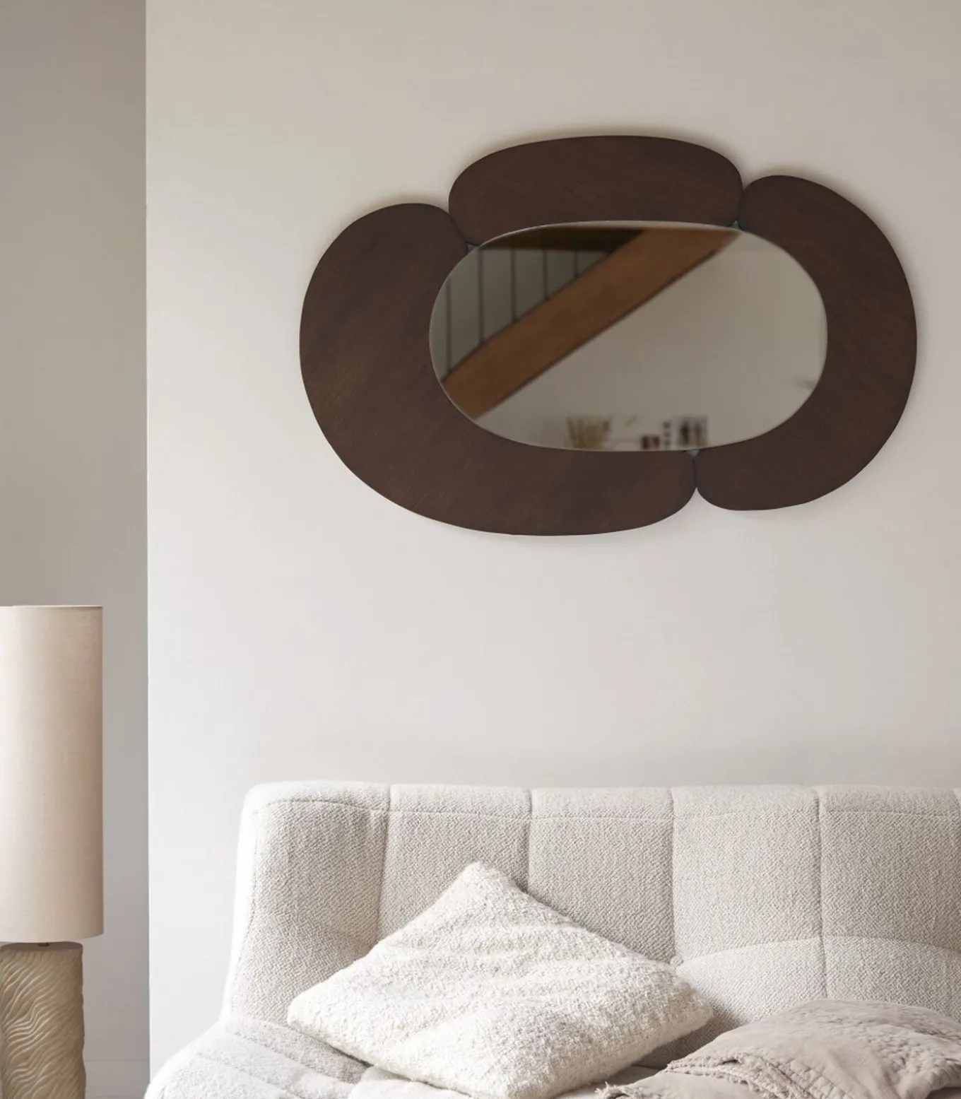 Eda - Ovale spiegel in donker mindihout 115 x 75 cm