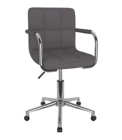 Eetkamerstoel draaibaar stof taupe