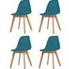 Eetkamerstoelen 4 st kunststof turquoise