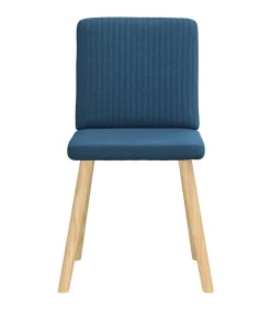 Eetkamerstoelen 6 st stof blauw