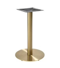 Eettafel 60 x 60 cm met gouden voet en terrazzo/gouden coating