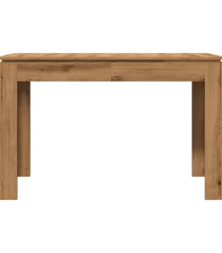 Eettafel 120x60x76 cm bewerkt hout artisanaal eikenkleur