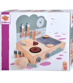 Eichhorn houten speelkeuken - compacte meeneemkeuken voor kinderen