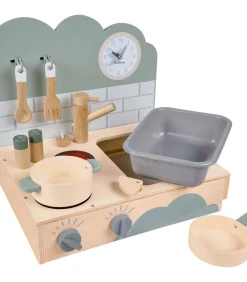 Eichhorn houten speelkeuken - compacte meeneemkeuken voor kinderen