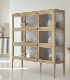 Eiken vitrinekast 160 Tana