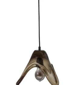 Elle Hanglamp Groot - Glas - Groen - 17x25x22