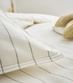 Equilibre - Bedlinnenset Dekbedovertrek + vierkante kussensloop in flanellen chambray katoen