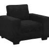 Fauteuil 60 cm fluweel zwart