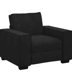 Fauteuil 60 cm fluweel zwart