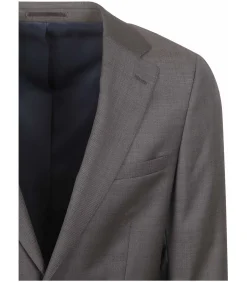 Faux Uni Kostuum Wol Grijs