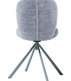 Femke Eetkamerstoelen - Chenille - Blauw - Set van 2