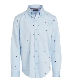 Flag Printed Regular Shirt Ls