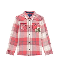 Flanellen overhemd met lange mouwen voor kinderen