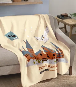 Fleece deken met print, 100% polyester, HEDWIGE SCHOOL