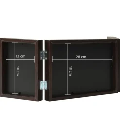 Fotolijst drieluik 28x18 cm+2x(13x18 cm) bruin