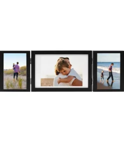 Fotolijst drieluik 28x18 cm+2x(13x18 cm) zwart