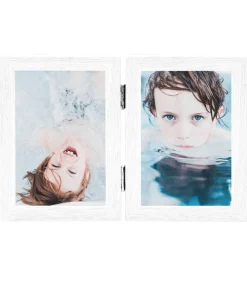 Fotolijst tweeluik 2x(13x18 cm) wit