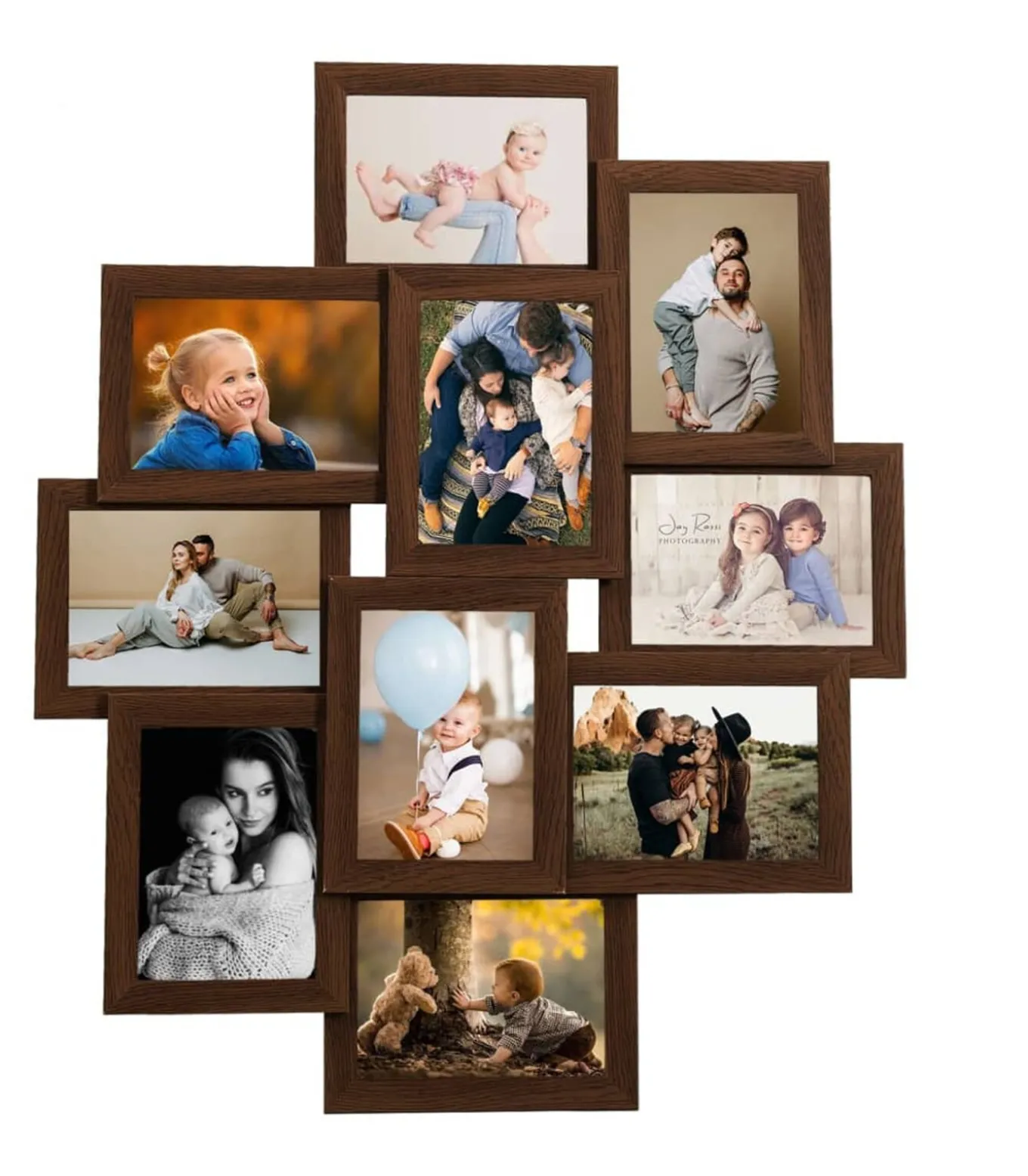 Fotolijst voor 10x(13x18 cm) foto MDF donkerbruin