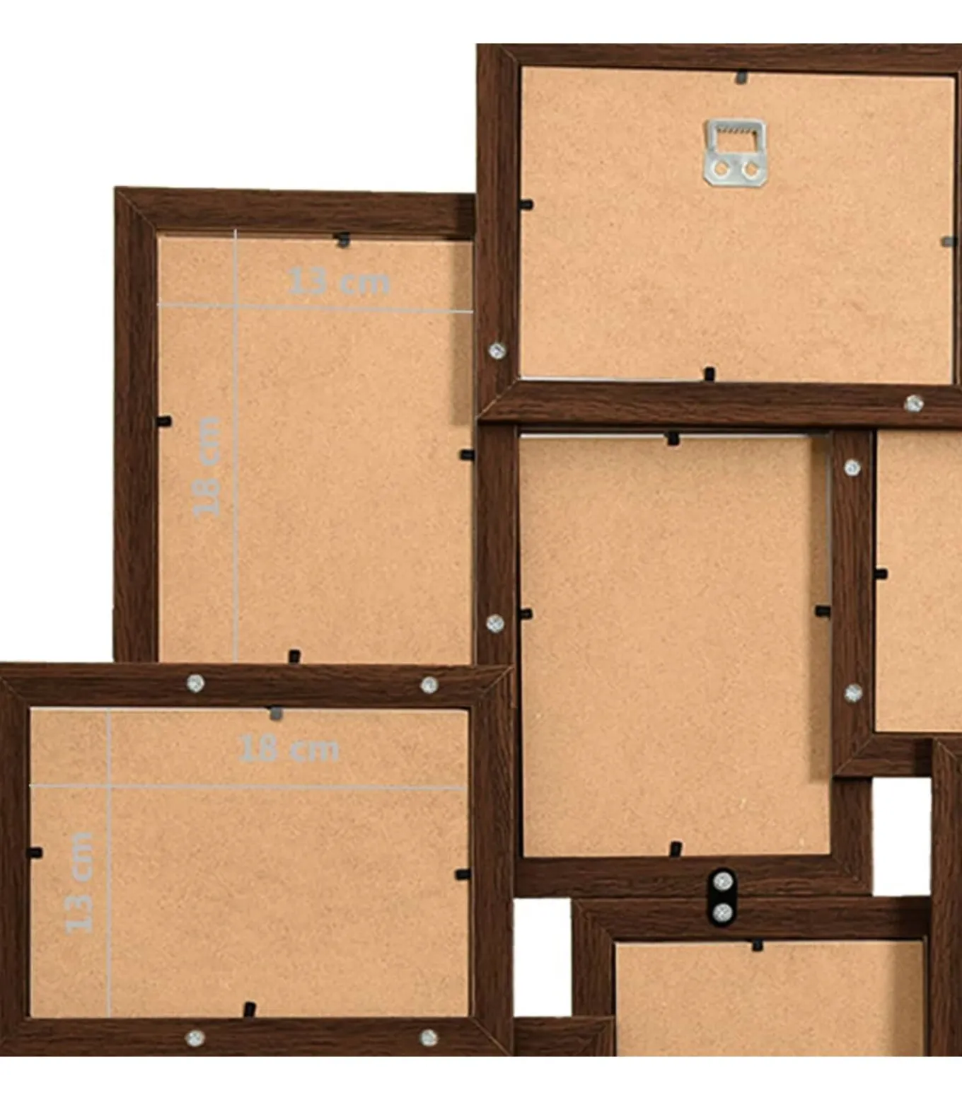 Fotolijst voor 10x(13x18 cm) foto MDF donkerbruin