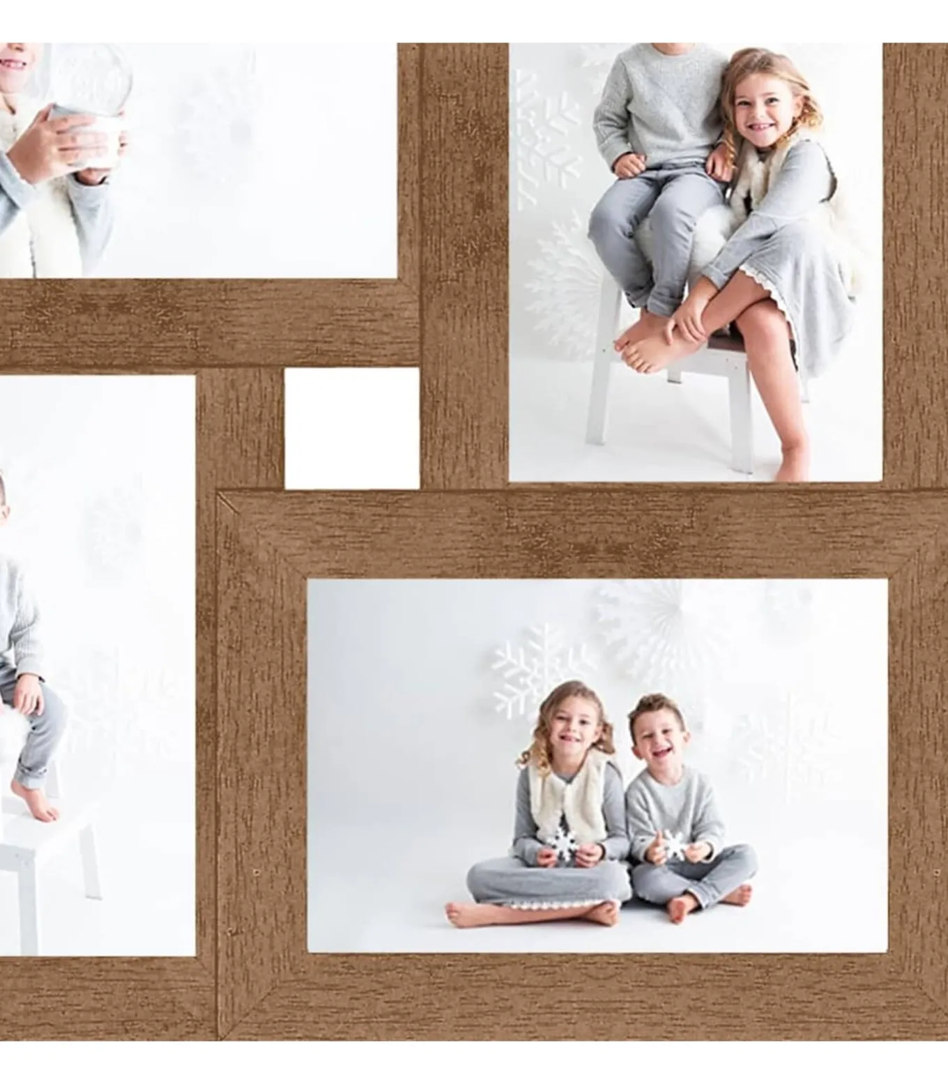 Fotolijst voor 4x(10x15 cm) foto MDF lichtbruin