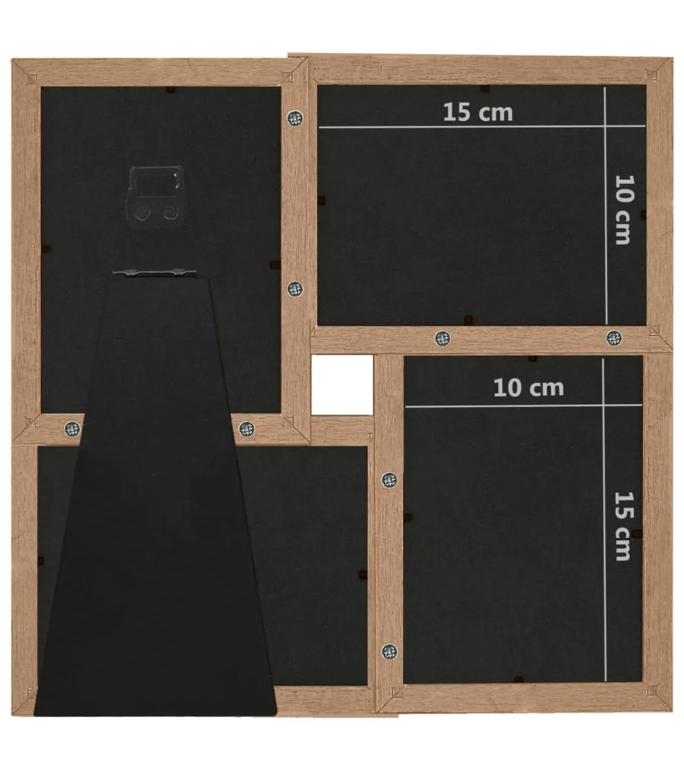 Fotolijst voor 4x(10x15 cm) foto MDF lichtbruin