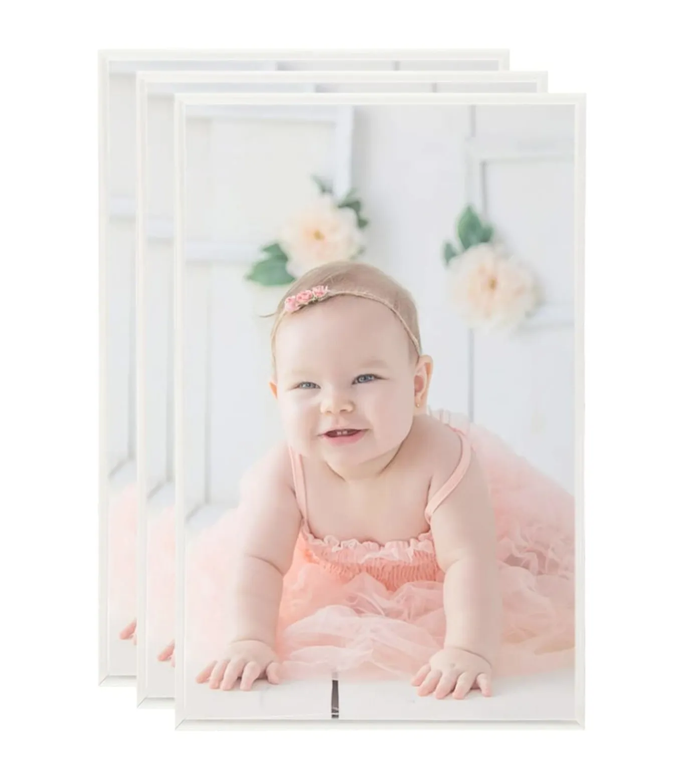 Fotolijsten 3 st voor tafel 13x18cm MDF zilverkleurig