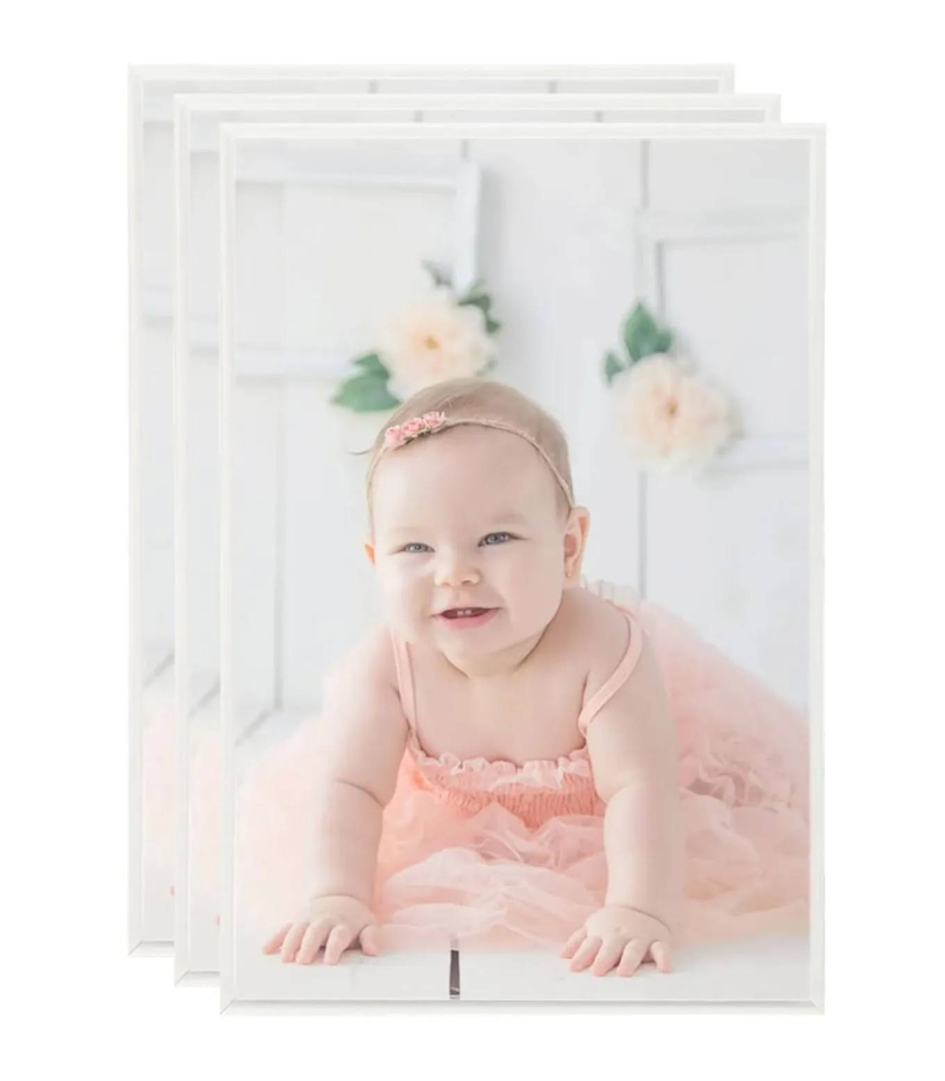 Fotolijsten 3 st voor tafel 21x29,7cm MDF zilverkleurig