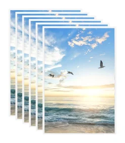 Fotolijsten 5 st voor tafel 21x29,7 cm MDF wit