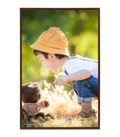 Fotolijsten 3 st voor wand of tafel 59,4x84 cm MDF bronskleurig