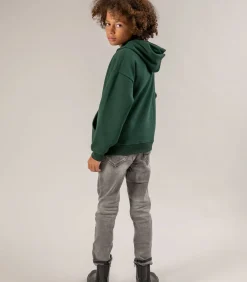 FREMEN - Hoodie, kangoeroezak, logoprint op de voorkant