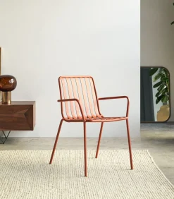 Gaby - Oranje metalen fauteuil