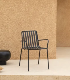 Gaby - Zwart metalen tuinstoel