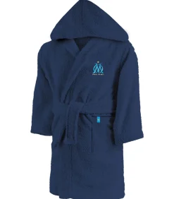 Geborduurde kinderbadjas met capuchon 100% katoen, OM RUBAN