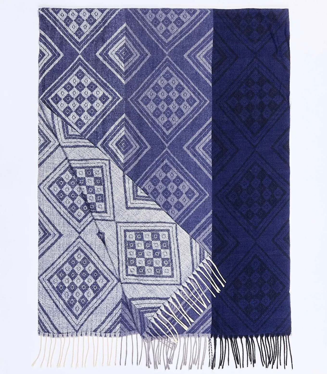 Gebreide rechthoekige sjaal CREEK