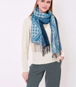 Gebreide rechthoekige sjaal CREEK