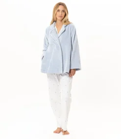 Geknoopt jasje van pluche flanel ESSENTIEL H77A