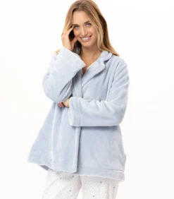 Geknoopt jasje van pluche flanel ESSENTIEL H77A