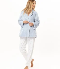 Geknoopt jasje van pluche flanel ESSENTIEL H77A